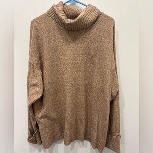 Old Navy Turtleneck Women's Size XL Heather Brown Sweater Soft Long Sleeve